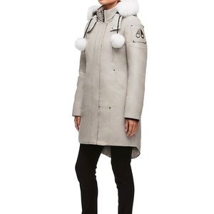 NWT Moose Knuckles Stirling Shearling-Trim Down Parka
